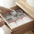 thumbnail image 4 of Caja de almacenamiento de calcetines con compartimentos de diseño de moda, caja de almacenamiento de ropa interior de plástico, caja organizadora de escritorio, caja de decoración del hogar, 4 of 5