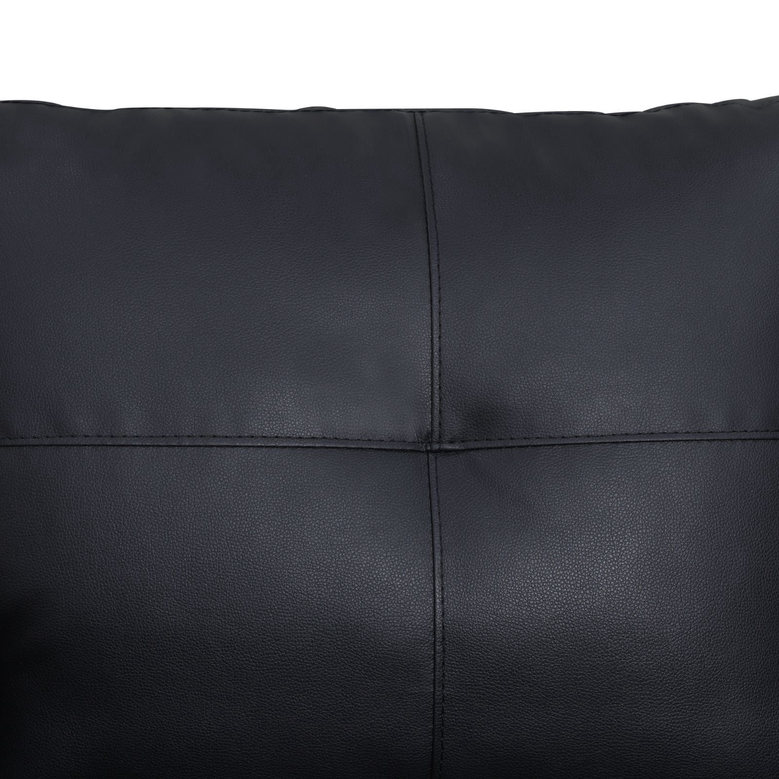 3-Piece L-Shaped Sectional Sofa with Movable Chaise & Storage Ottoman, Faux Leather Living Room Modular Convertible Couches Set for Home Apartment Office, Black