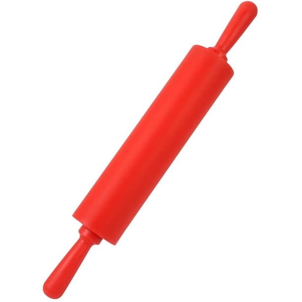 Rodillo de silicona colorido CHEPIHG para amasar masa de galletas y pan casero rojo