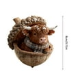 thumbnail image 2 of Christmas Highland Cow Ornaments, Cute Western Yak with Acorn, 2D Flat Acrylic Hanging Pendant for Xmas Tree Home Garden Party Car Backpack Decor, B (1Pcs), 2 of 4