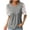 Gray, variant on Spring Tops for Women Womens Tops under $10 Women's Fashion Summer Round Neck Leisure Short Sleeve Solid Tops Gifts for Women