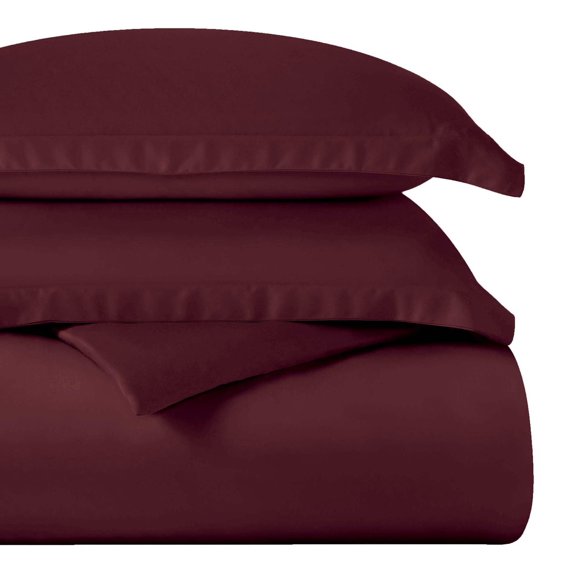 Superior Egyptian Cotton 400 Thread Count Duvet Cover Set, King/California King, Plum