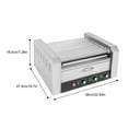 thumbnail image 2 of Commercial Hot Dog Machine 11 Roller & 30 Hotdog Grill Cooker w/Bun Warmer 1560W, 2 of 16