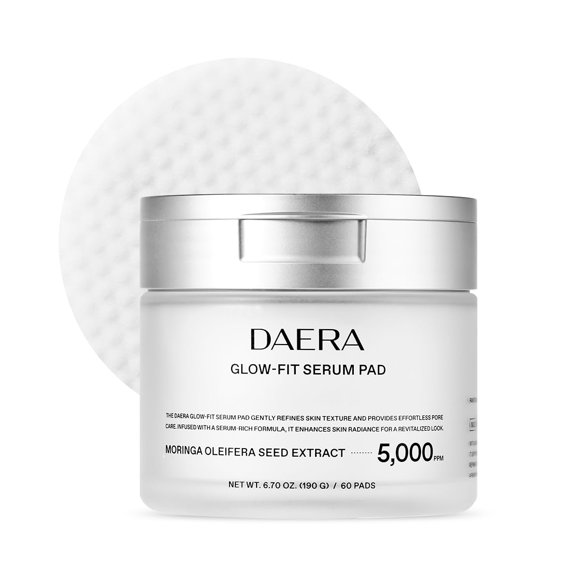 Pads sérum DAERA Glow-Fit de doble exfoliación e hidratación, 60 unidades