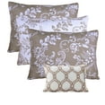thumbnail image 6 of Home Soft Things 6-Piece Reversible Quilted Daybed Set w/ Bedskirt, Shams & Pillow - LA Boheme Taupe, 75"x39", 6 of 6