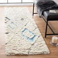 thumbnail image 2 of SAFAVIEH Casablanca Rosamund Abstract Wool Shag Runner Rug, Ivory/Charcoal, 2'3" x 8', 2 of 7