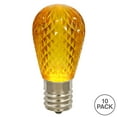thumbnail image 2 of Vickerman S14 LED Yellow Faceted Replacement Bulb, 10 Bulbs per Pack, 2 of 2