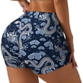 thumbnail image 2 of Kdxio Dragons Print Workout Shorts for Women Seamless Soft Smooth Gym Yoga Scrunch Active Shorts, 2 of 9