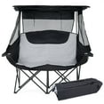 thumbnail image 2 of MOPHOTO Double Camping Chair with CanopyFolding 2 Person SeatPortable Outdoor Loveseat with ShadeOversize Camp Chair for BeachLawnand Outdoor Activities, 2 of 2