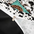 thumbnail image 4 of meiyoeat Western Cow Print Monogram D Twin Duvet Cover For Boys,Leopard Initial Print Twin Bedding,Black Reversible,2 Pieces,1 Duvet Cover and 1 Pillowcase, 4 of 6