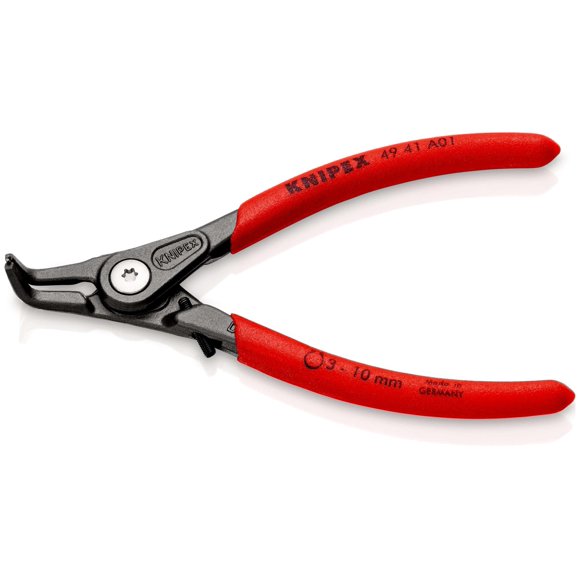 KNIPEX 49 41 A01 Pinza de precisión para anillos de retención exteriores de ejes recubiertos de plástico antideslizante acabado pavonado 130 mm