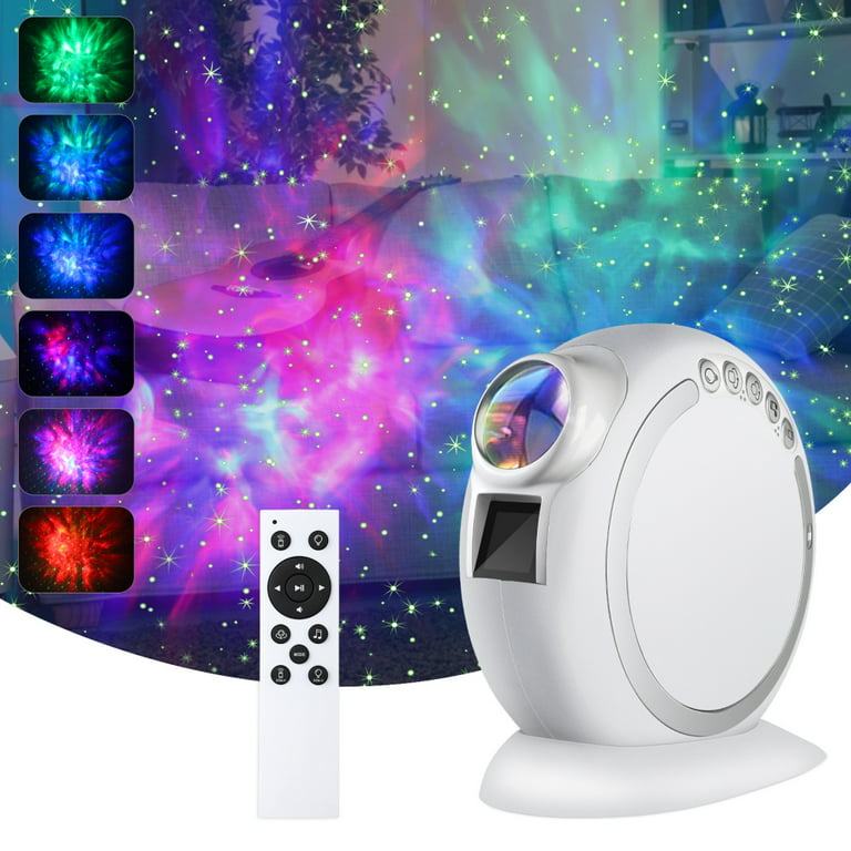 Star Projector, 3 in 1 LED Galaxy Moon Projector 55 Lighting Effects Night  Light Aurora Projector Star Light w/ Bluetooth Music Speaker & Remote