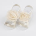 thumbnail image 2 of MKHSQHDG Sandals for Girls Size 10 Toddler 22 Pairs Solid Chiffon Flower Barefoot Sandals Feet Accessories for Baby Girls Toddlers Kids 9.5-10 Years, 2 of 3