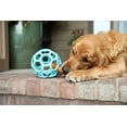 thumbnail image 6 of JW HOL-ee Roller™ Tug and Fetch Treat Dispenser Puzzle Ball Dog Toy, Natural Rubber, Large 5.5" for Dogs 60+ lb, Blue, Pack of 1, 6 of 8