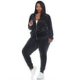 thumbnail image 4 of White Mark Women's Plus Size 2 Piece Velour Tracksuit Set, 4 of 5