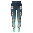 thumbnail image 4 of WILLBEST Leggings de Yoga de Cintura Alta para Mujer, Suaves, Elásticos, con Estampado Navideño Y Bloques de Color, Ropa Deportiva Cómoda 2836 Grande, 4 of 4