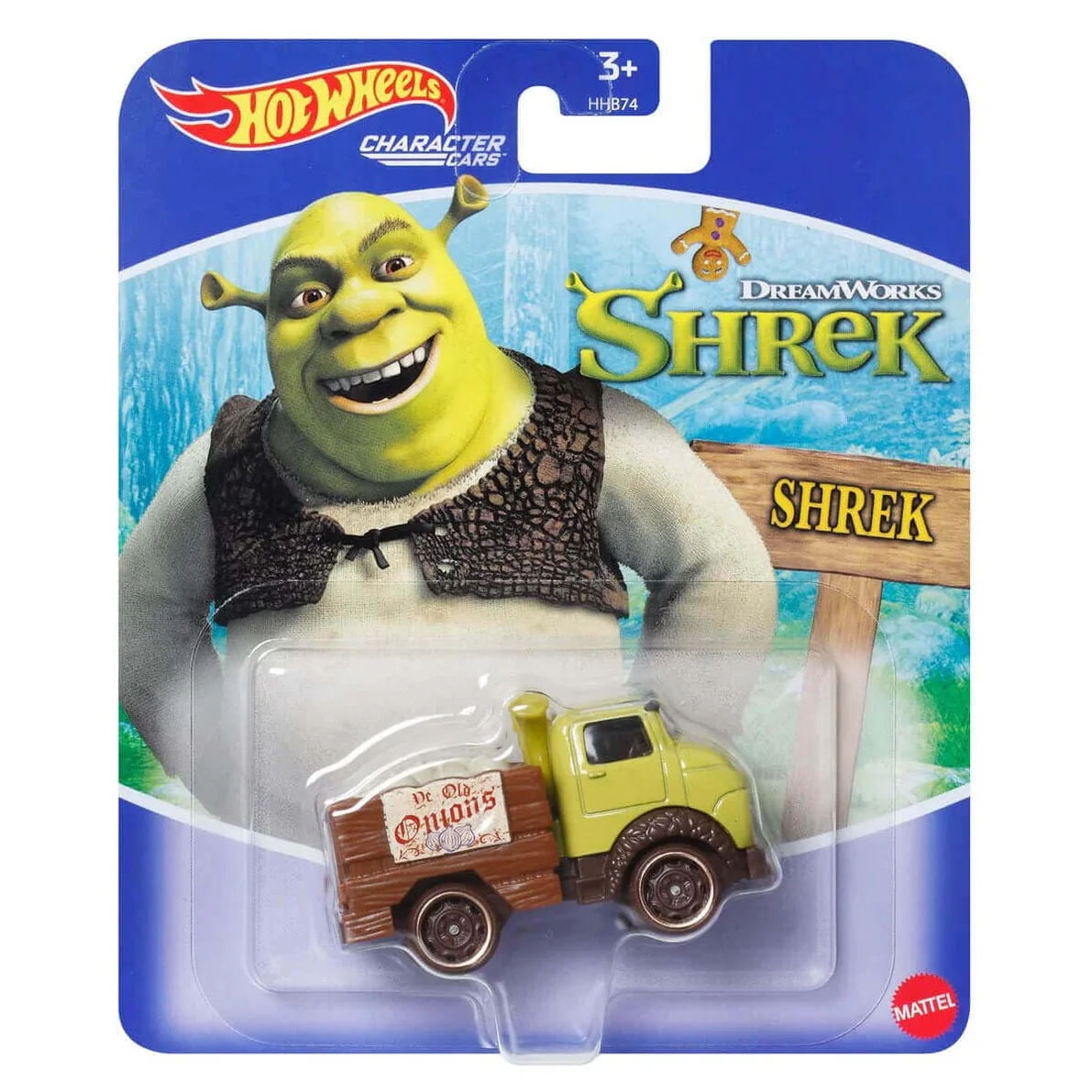 Hot Wheels DreamWorks Character Cars Collection Set, 5-Pack, Dragons, Puss in Boots, Kung Fu Panda, Shrek HHB74-956M