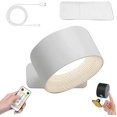 thumbnail image 1 of Lights of Sweden Wall Lamps, Infinity Wireless Wall Lights, LED 360°rotation Rechargeable Wall Mounted Sconces, LED Reading Light with 3 Color Temperatures for Bathroom Living Room Kitchen(White,1PC), 1 of 8