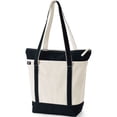 thumbnail image 4 of Lands' End Medium 5 Pocket Zip Top Long Handle Canvas Tote Bag, 4 of 4