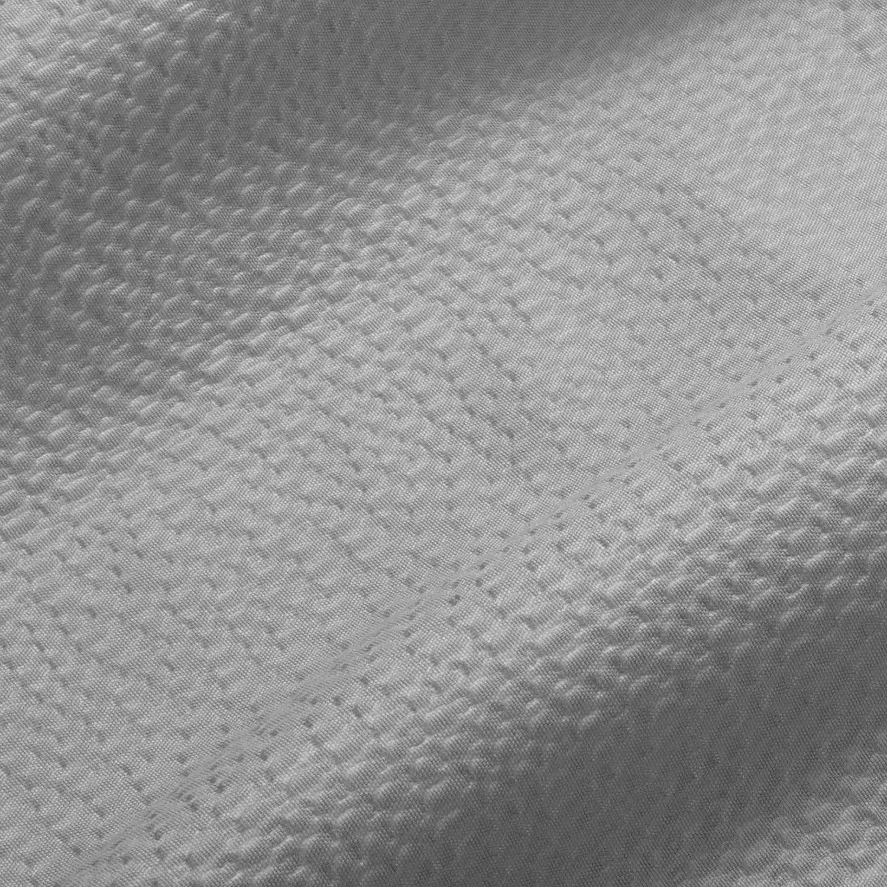Bath Bliss Microfiber Soft Touch Seersucker Design Shower Curtain Liner Silver