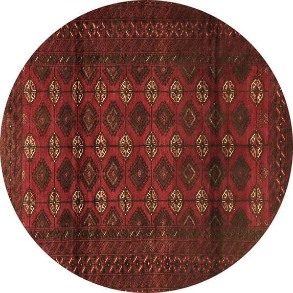 Ahgly Company Indoor Round Persian Brown Traditional Area Rugs, 7' Round
