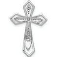 thumbnail image 3 of 14K White Gold 1/15Ct. Diamond Cross Chain Slide (26 X 17) Made In India pm5089-008-wa, 3 of 5