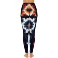 thumbnail image 3 of Women's High Waisted Yoga Leggings with Pockets，Colorful Tie Dye Vortex，Tummy Control Non See Through Workout Athletic Running Yoga Pants, 3 of 6