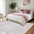 thumbnail image 3 of NewBuros Area Rugs 5'x7', Modern Abstract Non-Slip Washable Rugs for Living Room, Soft Low Pile Stain Resistant Indoor Carpet for Bedroom Dining Room Playroom, Gray Pink, 3 of 11