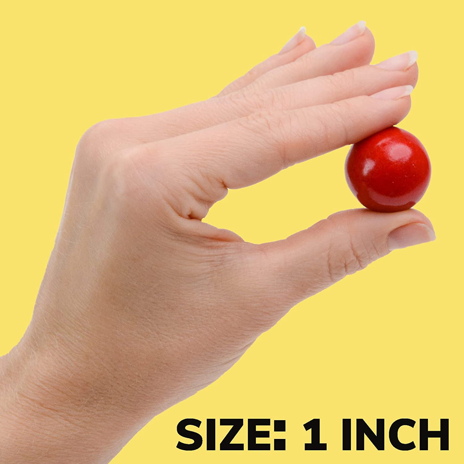 BAYSIDE CANDY GUMBALLS REALLY!! CHERRY BUBBLE GUM 25mm or 1 inch , 2LBS