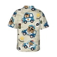 thumbnail image 3 of Haiem Animals Driving Police Car Printed Hawaiian Shirt for Men - Men’s Casual Beach Summer Shirts - Stretch Fabric with Modern Fit-3X-Large, 3 of 9