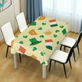 thumbnail image 7 of GZHJMY St. Patrick's Day Hats Clover Tablecloth, Rectangle Waterproof Washable Polyester Table Cover for Picnic Dinner Holiday Party Decor, 60 x 108 Inch, 7 of 7