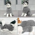 thumbnail image 5 of Gray Microfiber Super Absorbent Dog Bath Robe, Quick Dry Dog Bath Towel, Bathrobe for Medium/Large Dog (M), 5 of 5