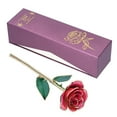 thumbnail image 2 of Rose Flower24K GoldPlated Rose Flower Gold Plated Rose Decoration Rose Flowerwith Base Precision Engineered, 2 of 8