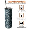 thumbnail image 6 of 20oz Dark Blue Christmas Snowflake Pattern Skinny Tumblers Stainless Steel Tumbler with Lid and Straw,Vacuum Insulated Double Wall Travel Tumbler Cups with Cleaning Brush for Coffee,Tea, 6 of 6