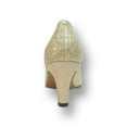 thumbnail image 4 of FLORAL Effle Women's Wide Width Evening Dress Shoes for Wedding, Prom & Dinner GOLD 9, 4 of 6