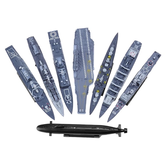 JWQFBC 4D 8 Pieces Assembled Warship Model Toys, DIY Assemble Model Kit Handcrafted for