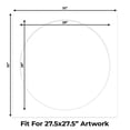 thumbnail image 2 of White Suede Picture Frame Mat for 32x32 Frames - Circle Opening for 28x28 Photos - 10 Mats, 2 of 7