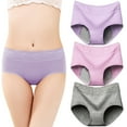 thumbnail image 1 of Rovga Women Panties 3 Pack Menstrual Underwearlace Panties Briefs Mid Waist Briefs Lace Underwear, 1 of 3