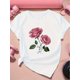 thumbnail image 1 of Fashionable Letter Print Women'S T-shirt - Comfortable And Relaxing, Round Neck, Suitable For All Seasons, Elegant And Casual Top, Shipped Locally, Pure Top For Summer, Essential For Elegant Parties, 1 of 4