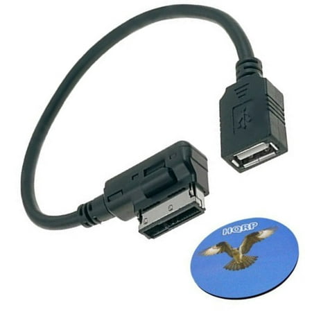 HQRP MDI MMI / USB Cable Adapter for VW Volkswagen CC 2012, Golf R MK6 / Golf Sportwagen MK6 2012 2013, Audio MP3 Music Interface Adapter + HQRP