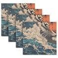 thumbnail image 5 of WOBOGO Sea Sunrise Tiger Pattern Cloth Napkins 1 Piece Soft Elegant Touch Durable Absorbent Quick Drying for Elegant Dining, 5 of 8