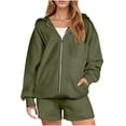 thumbnail image 7 of Hilenly 2 Piece Sets for Women Sweatsuit Casual Tracksuits Zip Up Hoodies and Shorts Sweatsuit Lounge Sets, 7 of 7