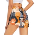 thumbnail image 3 of Bixox Women's Cute Cat Paw pattern 2 in 1 Running Shorts - Lightweight Athletic Workout Gym Yoga Shorts Liner with Pockets - X-Large, 3 of 7