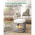 thumbnail image 3 of Mifasol Stainless Steel Humidifier, 3.3L/0.87Gal Steam Humidifier Large Room up to 800 sq ft, Easy to Clean Warm Mist Humidifiers for Bedroom, White, 3 of 8