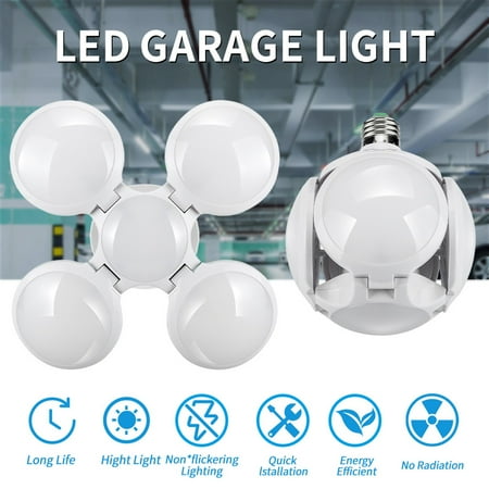 

FORYULIK Net Lights 40W E27 Deformable Garage Light Folding Bulb Led Light Football Ufo Lamp Gifts Home