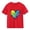 Red, variant on Girls Valentine's Day T-Shirt | Kids Rainbow Heart Print Short Sleeve Cotton Tee | Casual Graphic Top for Kids Little Kid Gray,Size 7 T