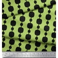 thumbnail image 2 of Soimoi Green Cotton Voile Fabric Stripe & Square Geometric Print Fabric by the Yard 56 Inch Wide, 2 of 3