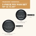 thumbnail image 2 of Farberware TrueCook 2pc Nonstick Frying Pan Set, Dishwasher and Oven Safe, Black, 2 of 13