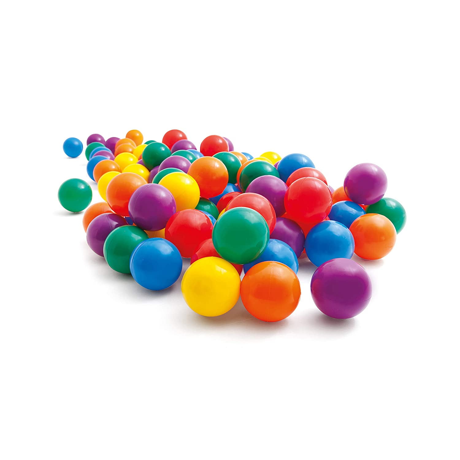 multi colored plastic balls