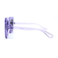 thumbnail image 4 of Kids Size Girls Bling Concave Engraving Iced Out Rectangular Butterfly Sunglasses Purple Smoke, 4 of 4